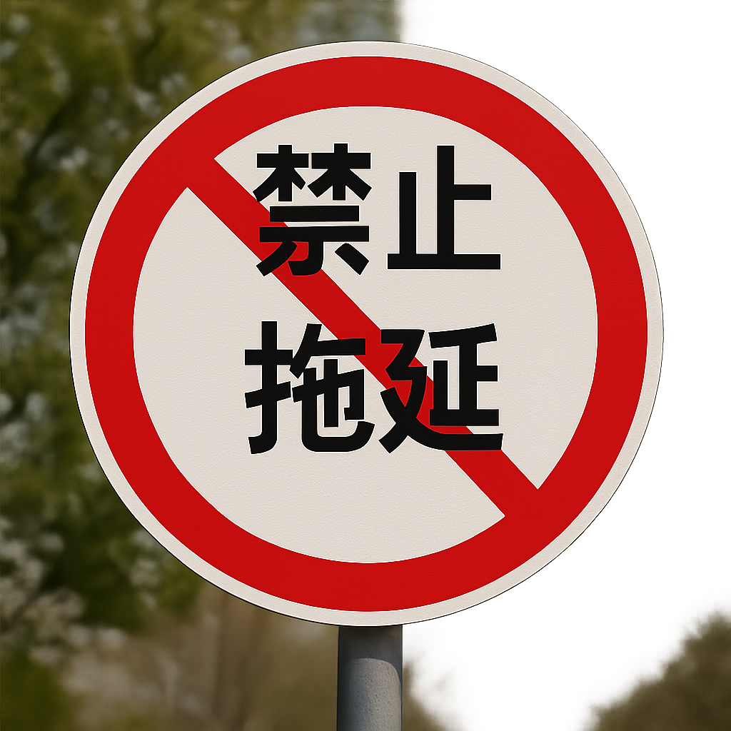 禁止拖延